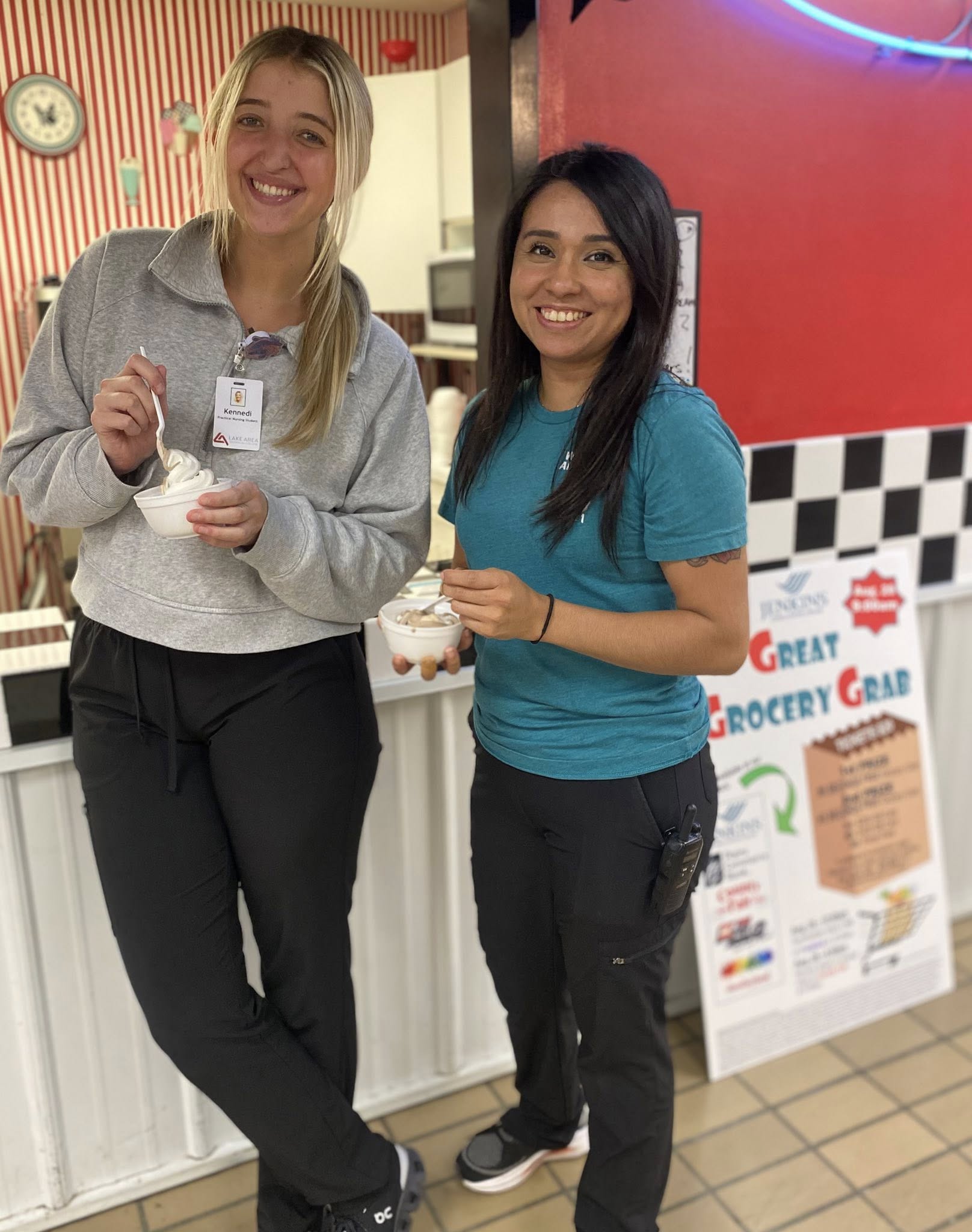 staff at soda fountain